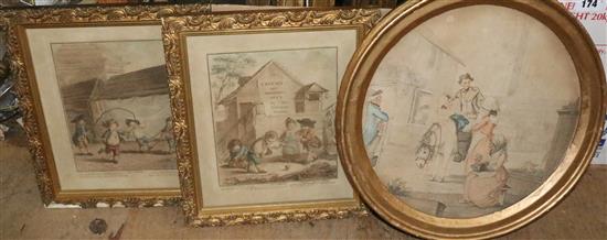 Collection of Victorian gilt framed prints